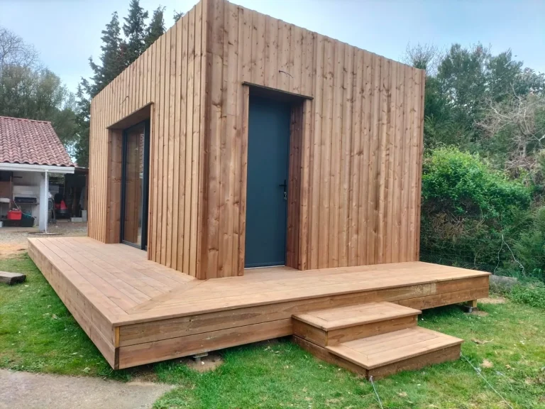 Chalet en bois en sapin